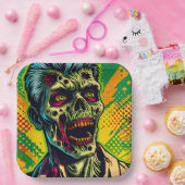 Spooky Zombie Halloween Party Papieren Bordje (Feest)