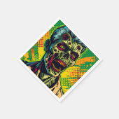 Spooky Zombie Halloween Party Servet (Hoek)