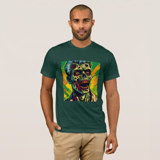 Spooky Zombie Halloween Party T-shirt (Voorkant volledig)