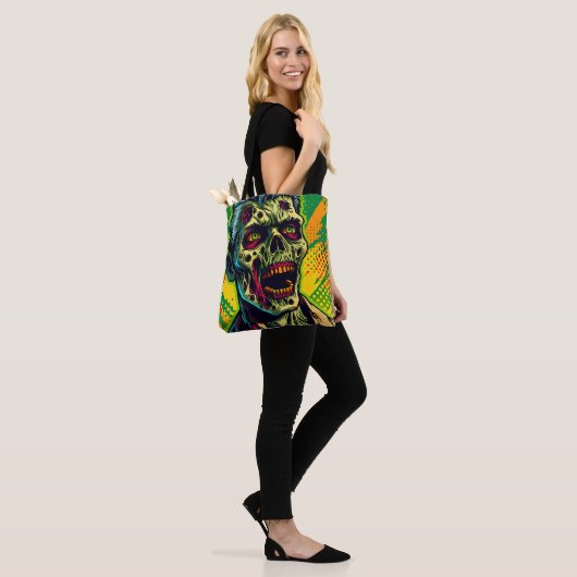Spooky Zombie Halloween Party Tote Bag (Op model)
