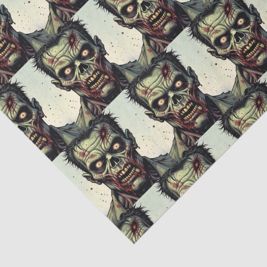 Spooky Zombie Halloween Tissuepapier (Detail)