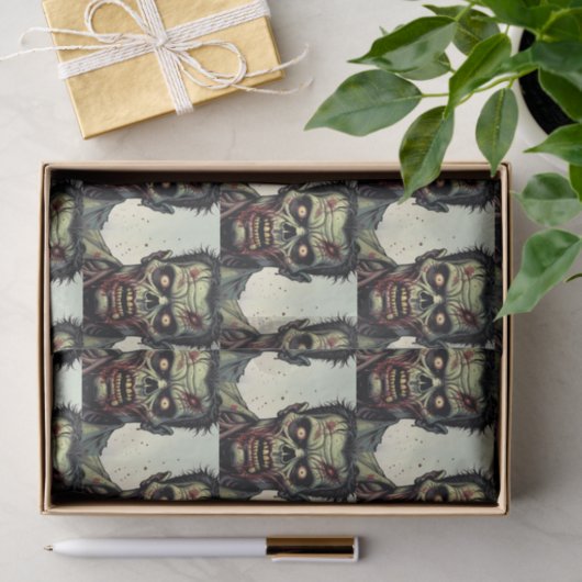 Spooky Zombie Halloween Tissuepapier (Geschenk)
