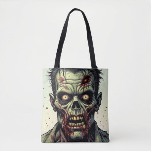 Spooky Zombie Halloween Tote Bag