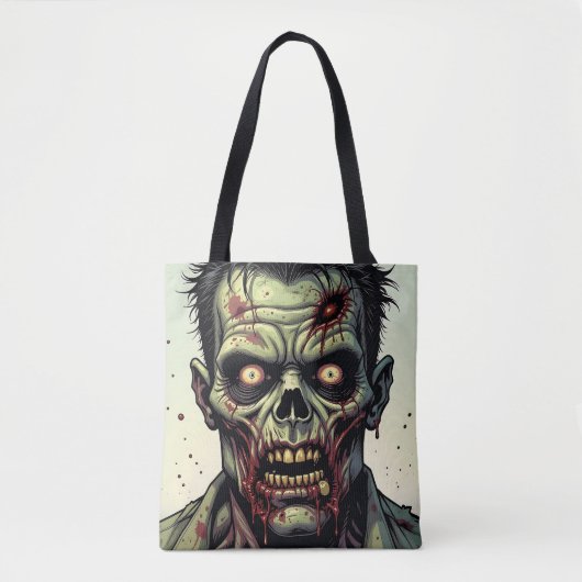 Spooky Zombie Halloween Tote Bag (Voorkant)