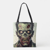 Spooky Zombie Halloween Tote Bag (Achterkant)