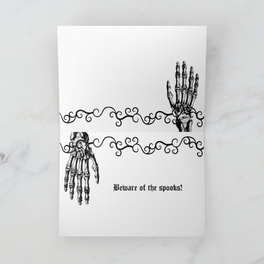 Spooky zombie handen kaart (Binnen)