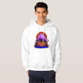 spooky zombie mushroom retro Halloween party Hoodie (Voorkant volledig)