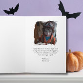 Spooky Zombie Pilot Vliegtuig & Haunted House Foto Kaart