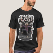 Spooky zombie rising from graveyard with Eek text  T-shirt (Voorkant)