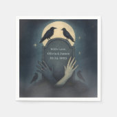 Spooky Zombie Romance bruiloft servetten (Voorkant)