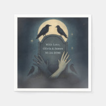 Spooky Zombie Romance bruiloft servetten