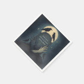 Spooky Zombie Romance bruiloft servetten (Hoek)