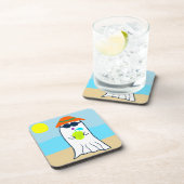 Spooky zomer spook op het strand bier onderzetter (Rechterzijde)