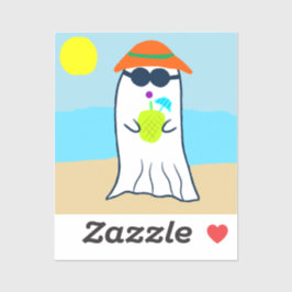 Spooky zomer spook op het strand sticker