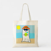 Spooky zomer spook op het strand tote bag (Achterkant)