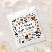 Spooky zwart en Oranje Halloween Party Bedankzakje (Geknipt)