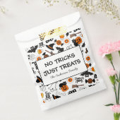 Spooky zwart en Oranje Halloween Party Bedankzakje (Gezegeld)