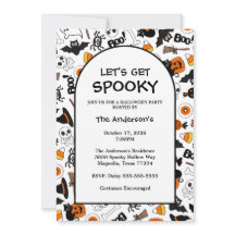 Spooky zwart en Oranje Halloween Party