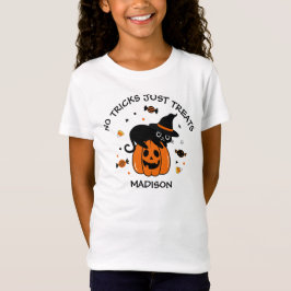 Spooky zwart en Sinaasappel Halloween T-shirt