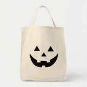 Spooky zwart Jack o lantaarn gezicht Halloween sno Tote Bag (Voorkant)