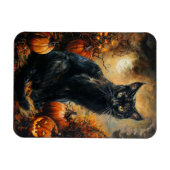 Spooky Zwart Kat Halloween Flexibel Magneet (Horizontaal)