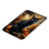 Spooky Zwart Kat Halloween Flexibel Magneet (Linkerzijde)
