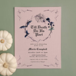 Spooky Zwart Roze Halloween Vrijgezellenfeest Kaart