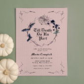 Spooky Zwart Roze Halloween Vrijgezellenfeest Kaart