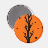 Spooky zwart silhouet boom magneet (Voorkant / Achterkant)