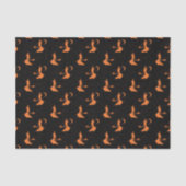 Spooky zwart & Sinaasappel Witch Tissue Papier (Voorkant)