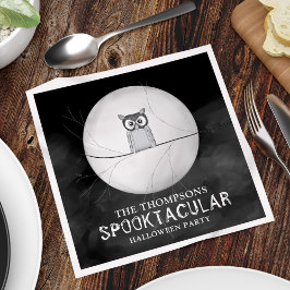 Spooky zwart-wit Halloween Custom Servet