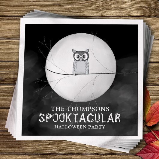 Spooky zwart-wit Halloween Custom Servet