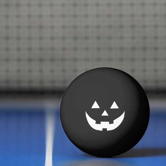 Spooky zwart wit Jack o lantaarn grappig Halloween Pingpongbal (Net)