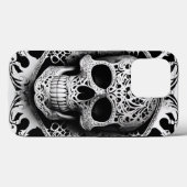 Spooky zwart & wit lachende kant schedel Case-Mate iPhone case (Achterkant (horizontaal))