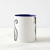 Spooky zwarte kat koffie mok (Center)