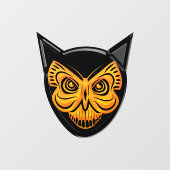 Spooky zwarte kat vlinder schedel raam vastklampen raamsticker (Vel)