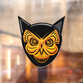 Spooky zwarte kat vlinder schedel raam vastklampen raamsticker (Vel 2)