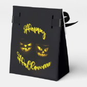 Spookyellows Happy Halloween pumpkin zwart Bedankdoosjes (Achterkant)