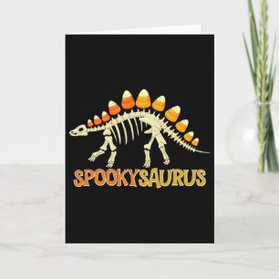 Spookysaurus Candy Corn Dinosaur Skelet Gelukkig H Kaart