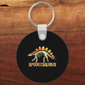 Spookysaurus Candy Corn Dinosaur Skelet Gelukkig H Sleutelhanger (Voorkant)