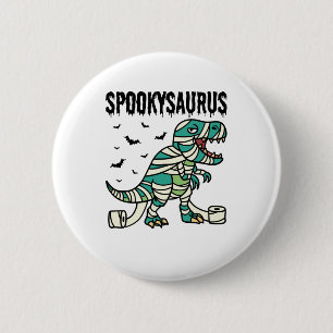 Spookysaurus Halloween Dinosaur T-Rex Ronde Button 5,7 Cm