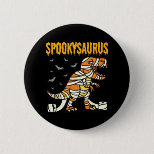 Spookysaurus Halloween Spooky T Rex Dinosaurus Ronde Button 5,7 Cm