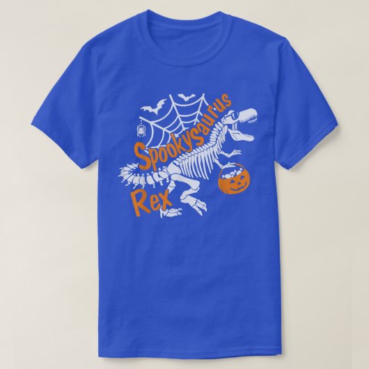 Spookysaurus Re Skeleton Costume Dinosaur Pumpkin T-shirt (Design voorkant)