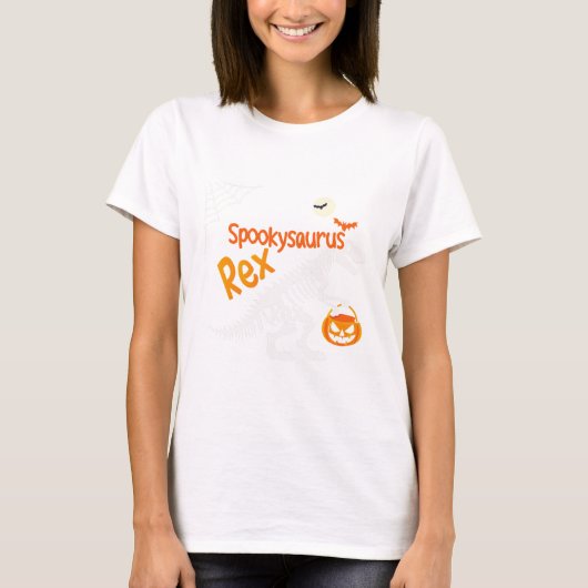 Spookysaurus Rex Halloween T-Rex Skelet | Dames T-shirt (Voorkant)