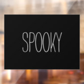 Spookzwart en wit Halloween handgeschreven Raamsticker (Vel 2)