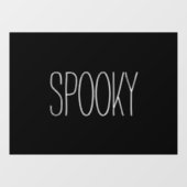 Spookzwart en wit Halloween handgeschreven Raamsticker (Vel)