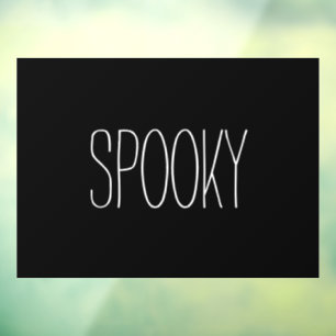Spookzwart en wit Halloween handgeschreven Raamsticker