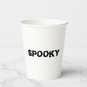 Spookzwart-wit Halloween Papieren Bekers (Achterkant)