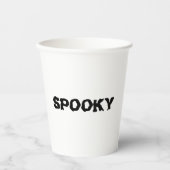 Spookzwart-wit Halloween Papieren Bekers (Voorkant)
