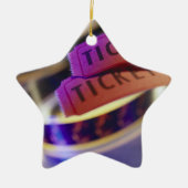 Spool van tickets keramisch ornament (Voorkant)
